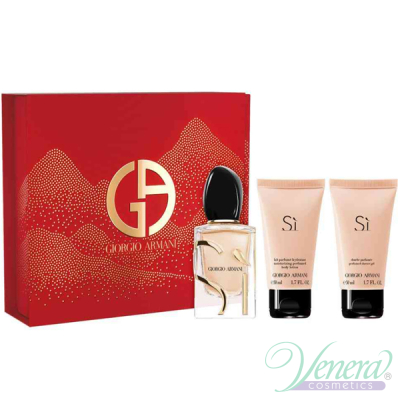 Armani Si Set (EDP 50ml + BL 50ml + SG 50ml) for Women Women's Fragrance