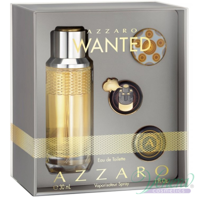 Azzaro Wanted Set (EDT 30ml + 3 Pins) for Men Men's Gift Sets