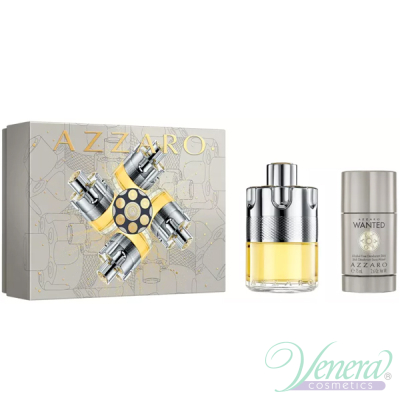 Azzaro Wanted Set (EDT 100ml + Deo Stick 75ml) for Men Gift Sets