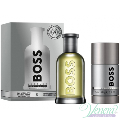 Boss Bottled Set (EDT 100ml + Deo Stick 75ml) for Men Men's