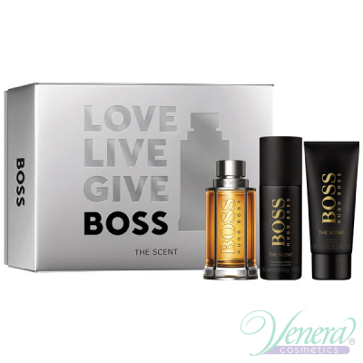 Boss The Scent Set (EDT 100ml + Deo Spray 150ml + SG 100ml) for Men Men's Gift sets