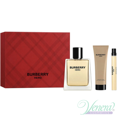 Burberry Hero Set (EDT 100ml + EDT 10ml + SG 75ml) for Men Men's Gift Sets