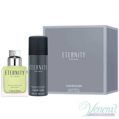 Calvin Klein Eternity Set (EDT 100ml + Deo Spray 150ml) for Men Men's Gift sets
