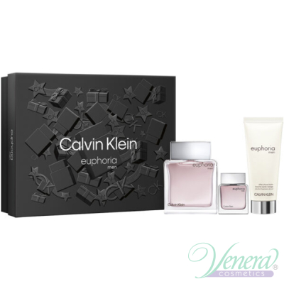 Calvin Klein Euphoria Set (EDT 100ml + EDT 15ml + AS Balm 100ml) for Men Men's