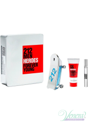 Carolina Herrera 212 Heroes Set (EDT 90ml + EDT 10ml + SG 100ml) for Men Men's Gift sets