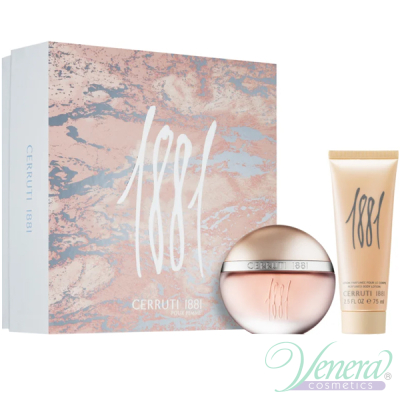 Cerruti 1881 Pour Femme Set (EDT 50ml + Body Lotion 75ml) for Women Women's Fragrance