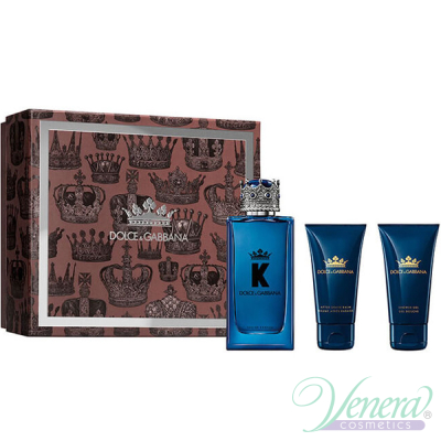 Dolce&Gabbana K by Dolce&Gabbana Eau de Parfum Set (EDP 100ml + ASB 50ml + SG 50ml) for Men Men's Gift sets