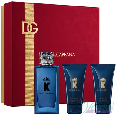 Dolce&Gabbana K by Dolce&Gabbana Eau de Parfum Set (EDP 100ml + ASB 50ml + SG 50ml) for Men Men's Gift sets