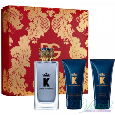 Dolce&Gabbana K by Dolce&Gabbana Set (EDT 100ml + AS Balm 50ml + SG 50ml) for Men Men's Gift sets