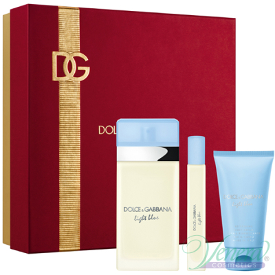 Dolce&Gabbana Light Blue Set (EDT 100ml + Body Cream 50ml + EDT 10ml) for Women Gift Sets