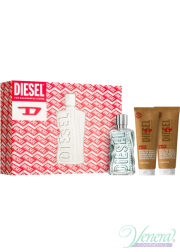 Diesel D by Diesel Set (EDT 100ml + 2 x SG 75ml) for Men Men's Gift Sets