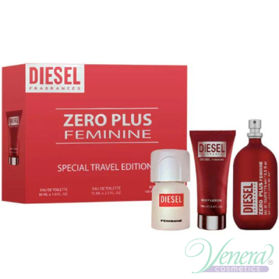 Diesel Zero Plus Set (EDT 75ml + BL 100ml + Plus Plus EDT 30ml) for Women Women's Gift Sets