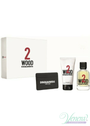 Dsquared2 2 Wood Set (EDT 100ml + SG 100ml + Card Holder) for Men and Women