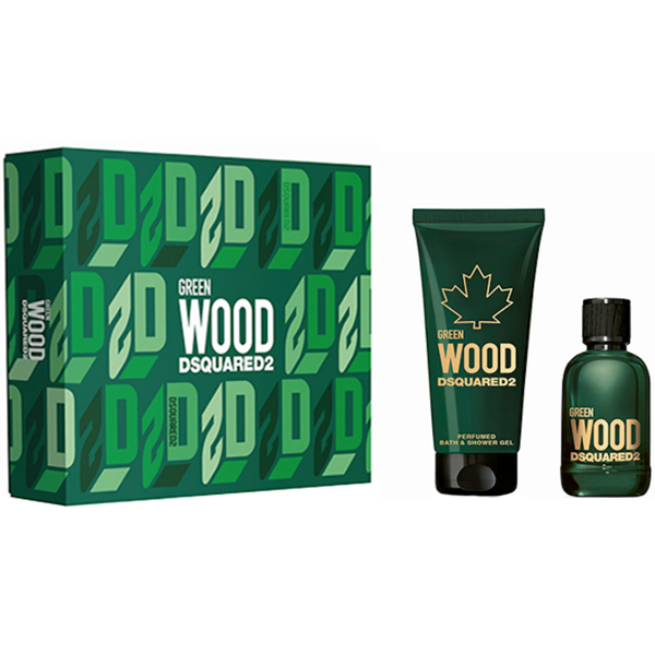 Dsquared2 Green Wood Set (EDT 100ml + SG 150ml) for Men | Venera Cosmetics