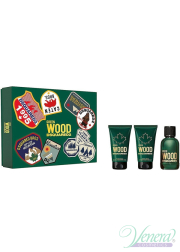 Dsquared2 Green Wood Set (EDT 50ml + AS Balm 50ml + SG 50ml) for Men Men's Gift sets