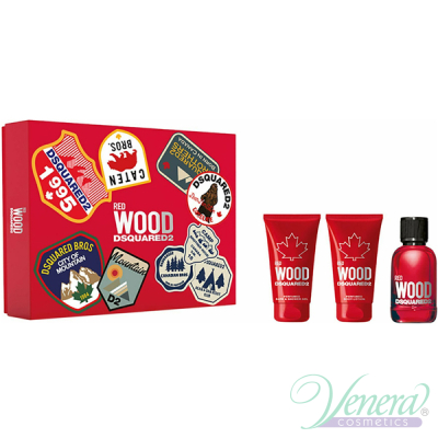 Dsquared2 Red Wood Set (EDT 50ml + BL 50ml + SG 50ml) for Women Women's Gift sets