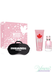 Dsquared2 Wood for Her Set (EDT 50ml + SG 100ml + Night Mask) for Women Women's Gift sets