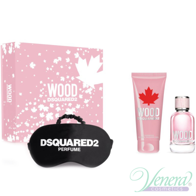 Dsquared2 Wood for Her Set (EDT 50ml + SG 100ml + Night Mask) for Women Women's Gift sets