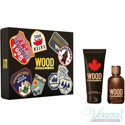 Dsquared2 Wood for Him Set (EDT 100ml + SG 150ml) for Men Men's Gift sets