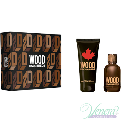 Dsquared2 Wood for Him Set (EDT 100ml + SG 150ml) for Men Men's Gift sets