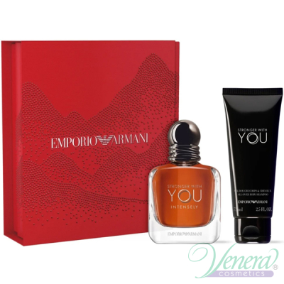 Emporio Armani Stronger With You Intensely Set (EDP 50ml + SG 75ml) for Men Men's Gift sets