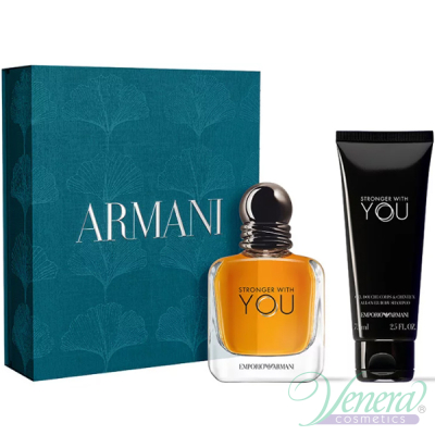Emporio Armani Stronger With You Set (EDT 50ml + SG 75ml) for Men Men's Gift sets