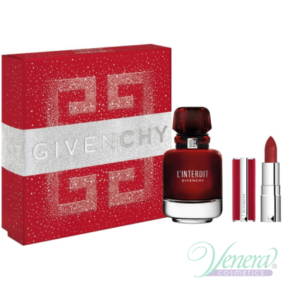 Givenchy L'Interdit Rouge Set (EDP 50ml + Lipstick) for Women Women's Gift sets