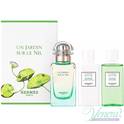 Hermes Un Jardin Sur Le Nil Set (EDT 50ml + BL 40ml + SG 40ml) for Men and Women Men's and Women's Gift sets