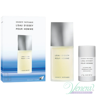 Issey Miyake L'Eau D'Issey Pour Homme Set (EDT 75ml + Deo Stick 75ml) for Men Men's Gift sets