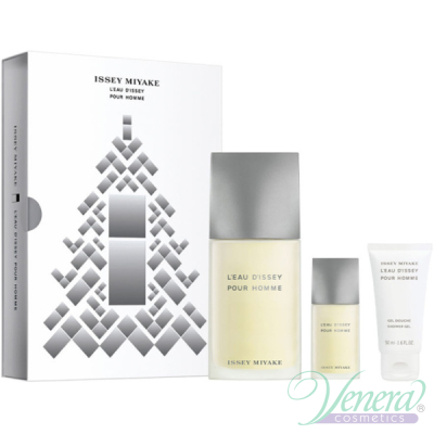 Issey Miyake L'Eau D'Issey Pour Homme Set (EDT 125ml + EDT 15ml + SG 50ml) for Men Men's Gift sets