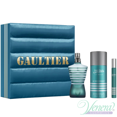 Jean Paul Gaultier Le Male Set (EDT 75ml + EDT 10ml + Deo Spray 150ml) for Men Men's Gift sets
