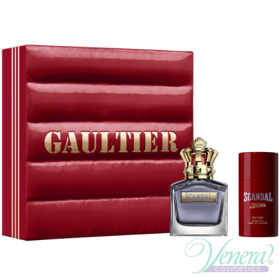 Jean Paul Gaultier Scandal Pour Homme Set (EDT 100ml + Deo Stick 75ml) for Men Men's Gift sets