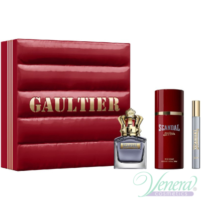 Jean Paul Gaultier Scandal Pour Homme Set (EDT 50ml + Deo Spray 150ml + EDT 10ml) for Men Men's Gift sets