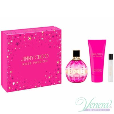 Jimmy Choo Rose Passion Set (EDP 100ml + BL 100ml + EDP 7.5ml) for Women Women's Gift sets 