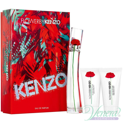 Kenzo Flower by Kenzo Set (EDP 50ml + Body Milk 50ml + Shower Cream 50ml) for Women Women's Gift sets