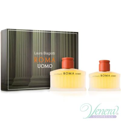 Laura Biagiotti Roma Uomo Set (EDT 125ml + After Shave Lotion 75ml) for Men Men's Gift sets
