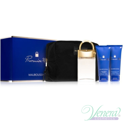 Mauboussin Promise Me Set (EDP 90ml + BL 100ml + SG 100ml + Bag) for Women Women's Gift sets