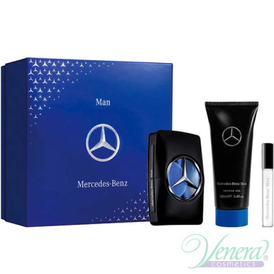 Mercedes-Benz Man Set (EDT 100ml + SG 100ml + EDT 10ml) for Men  Men's Gift sets