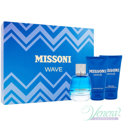 Missoni Missoni Wave Set (EDP 50ml + After Shave Balm 50ml + SG 50ml) for Men Men's Gift sets