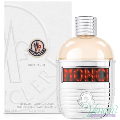 Moncler pour Femme EDP 150ml with LED Screen Refillable for Women Women's Fragrance