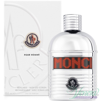 Moncler pour Homme EDP 150ml with LED Screen Refillable for Men Men's Fragrance