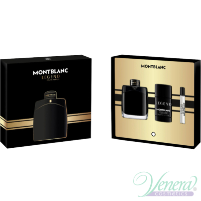 Mont Blanc Legend Eau de Parfum Set (EDP 100ml + Deo Stick 75ml + EDT 7.5ml) for Men Men's Gift sets