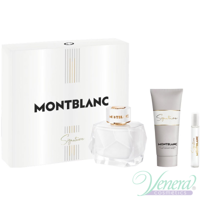 Mont Blanc Signature Set (EDP 90ml + EDP 7.5ml + BL 100ml) for Women Women's Gift sets