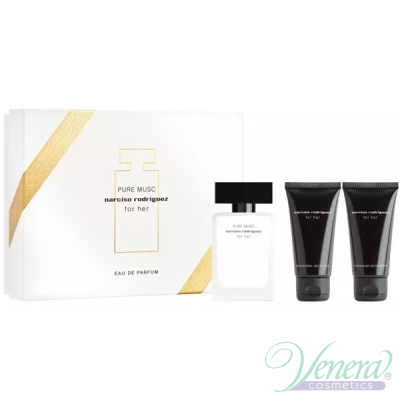 Narciso Rodriguez Pure Musc for Her Set (EDP 50ml + BL 50ml + SG 50ml) for Women Women's Gift sets