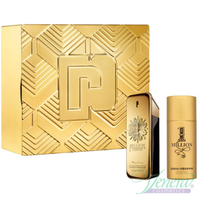 Paco Rabanne 1 Million Parfum Set (EDP 100ml + Deo Spray 150ml) for Men Men's Gift sets
