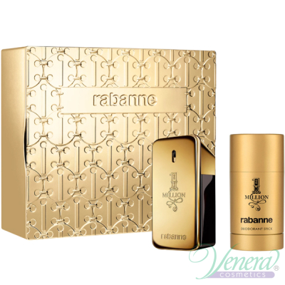 Paco Rabanne 1 Million Set (EDT 50ml + Deo Stick 75ml) for Men Men's Gift sets