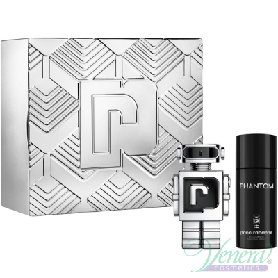 Paco Rabanne Phantom Set (EDT 100ml + Deo Spray 150ml) for Men Men's Gift sets