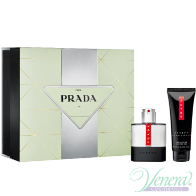 Prada Luna Rossa Carbon Set (EDT 50ml + SG 75ml) for Men Gift Sets