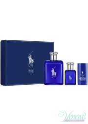 Ralph Lauren Polo Blue Set (EDT 125ml + EDT 40ml + Deo Stick 75ml) for Men Men's Gift sets
