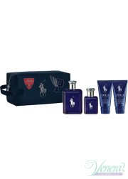 Ralph Lauren Polo Blue Set (EDT 125ml + EDT 40ml + H&B Wash 50ml + AS Balm 50ml) for Men Gift Sets